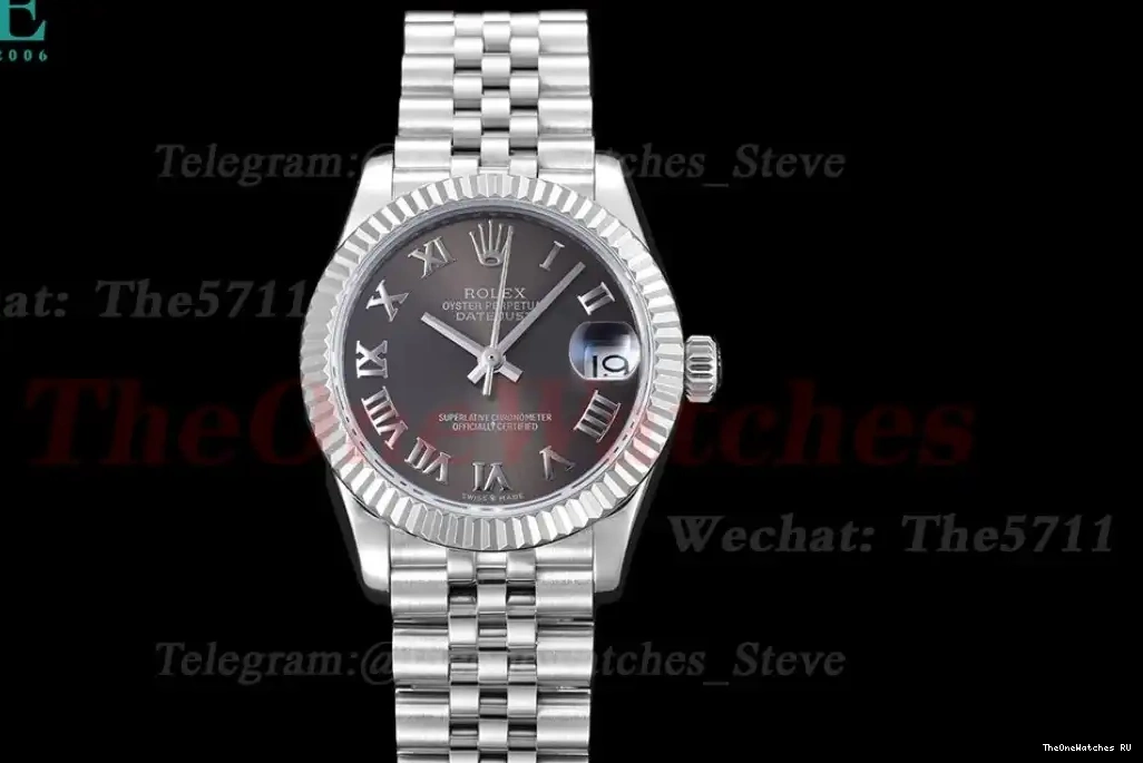 ladies A2671 Datejust 31mm SS Rmn Grey WF SS 0613
